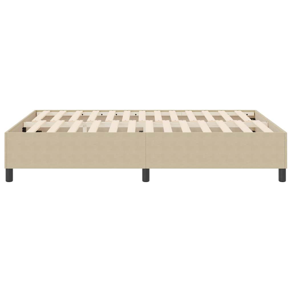 Box Spring Bed Grey Green 140 x 190 cm Corduroy fabric