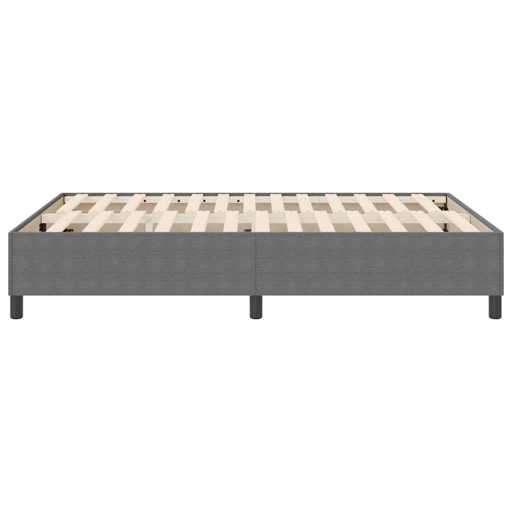 Box Spring Bed Light grey 140 x 200 cm Corduroy fabric