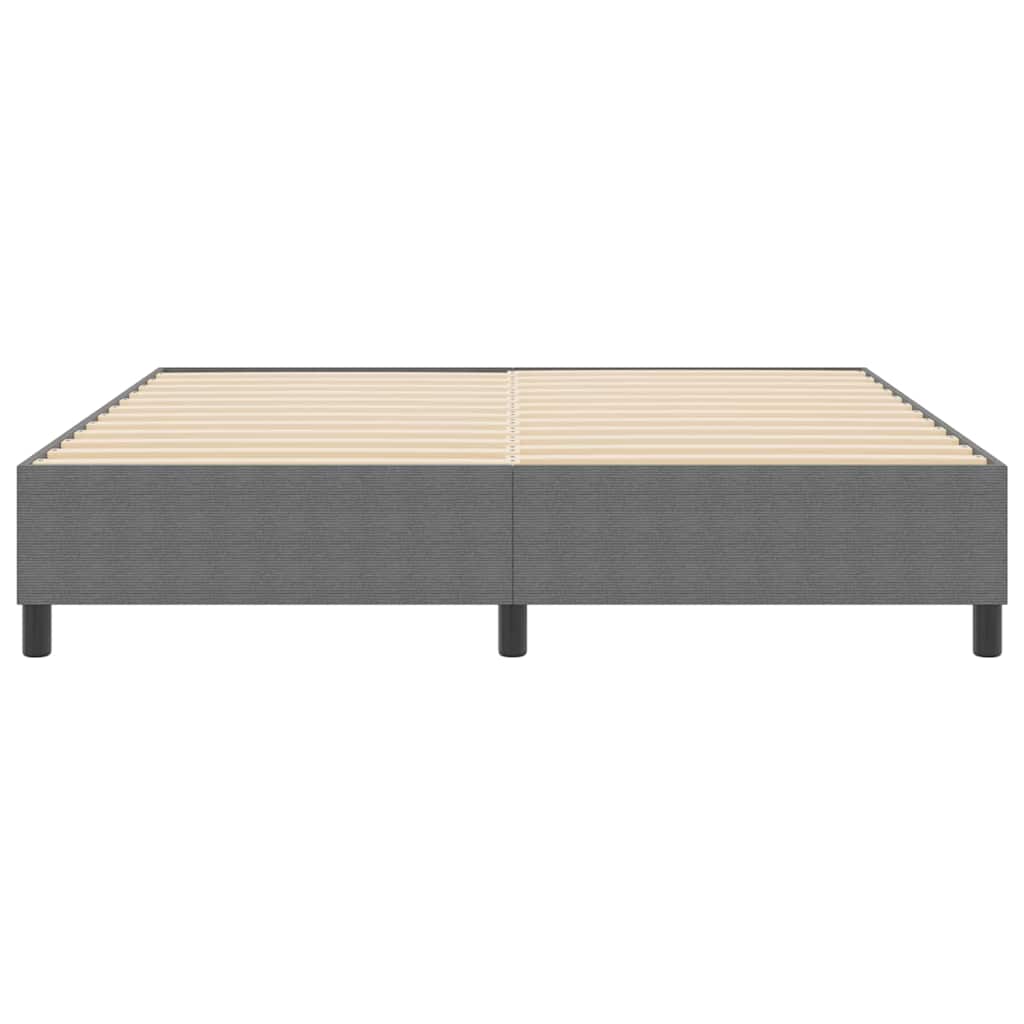 Box Spring Bed Light grey 180 x 200 cm Corduroy fabric