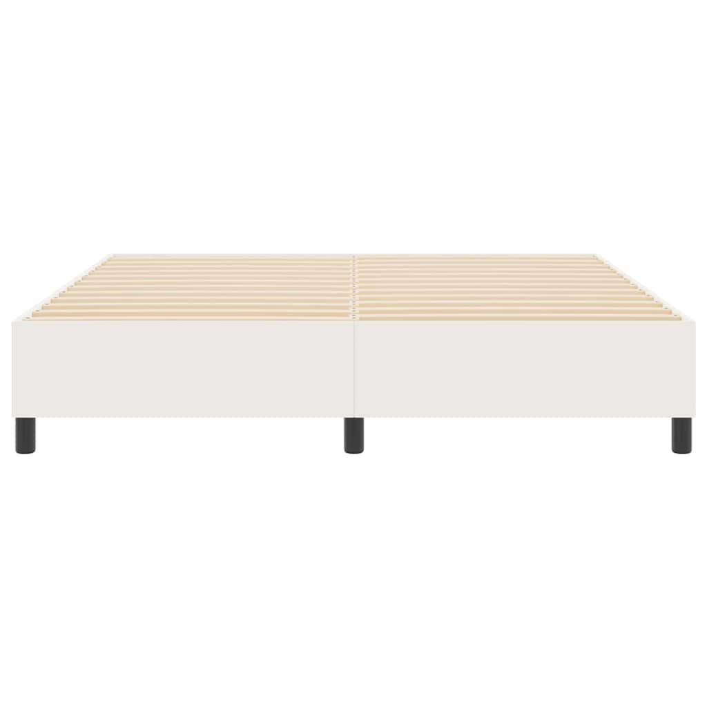 Box Spring Bed Cream 180 x 200 cm Corduroy fabric