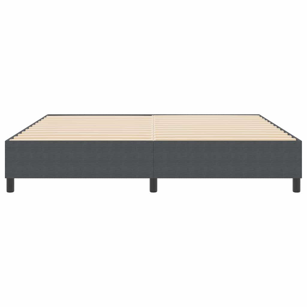 Box Spring Bed Dark grey 200 x 200 cm Corduroy fabric