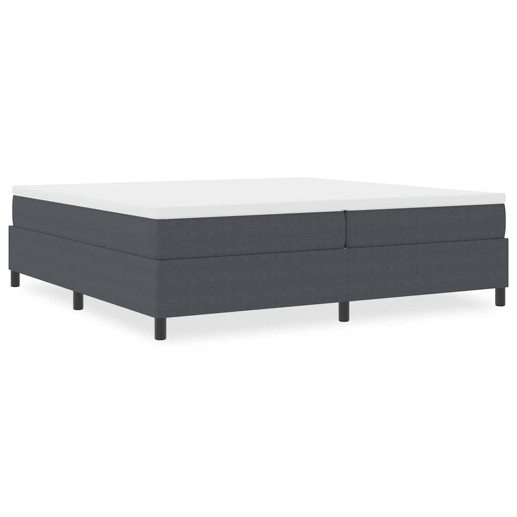 Box Spring Bed Dark grey 200 x 200 cm Corduroy fabric