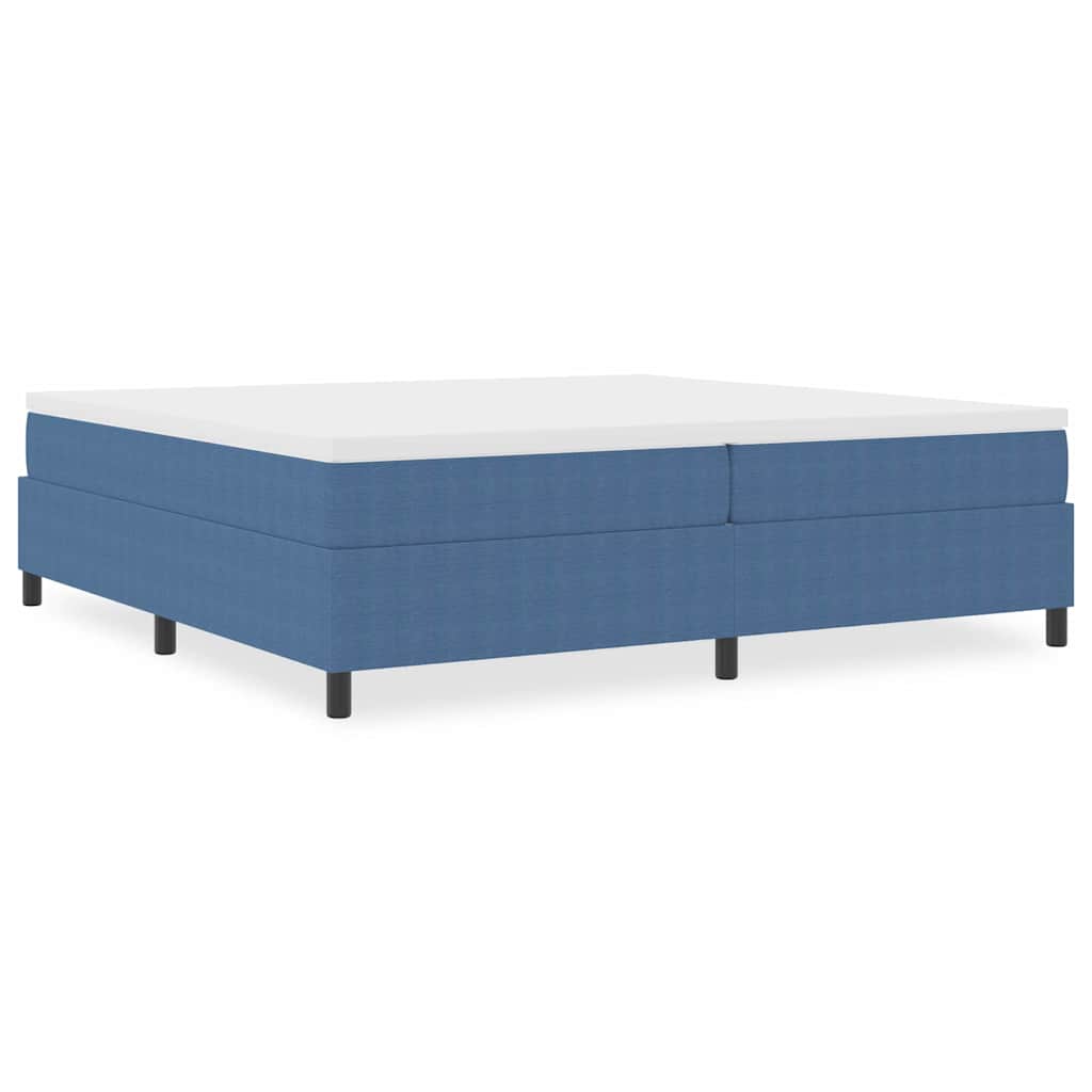 Box Spring Bed Blue 200 x 200 cm Corduroy fabric