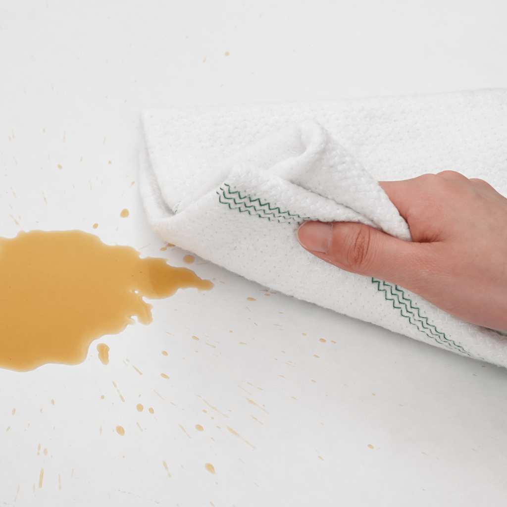 Cleaning Cloths 5 pcs White with Green Stripes 50x60 cm