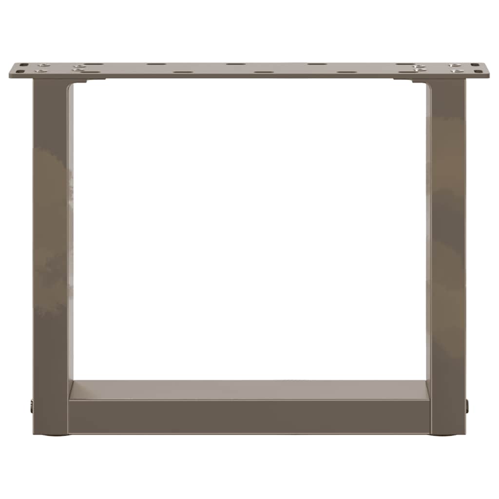 Coffee Table Legs U-Shaped 2 pcs Natural Steel 40x(30-31) cm Steel