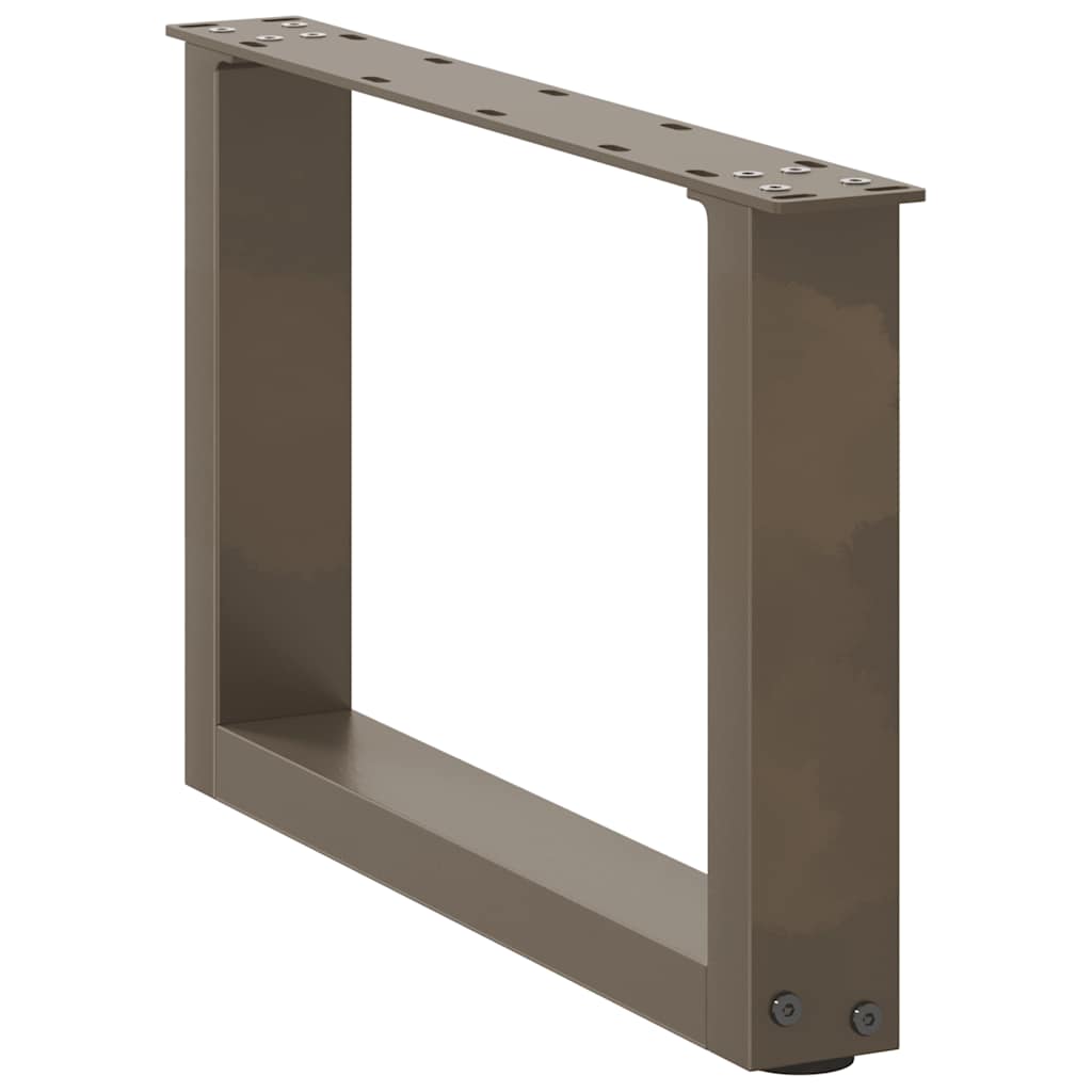 Coffee Table Legs U-Shaped 2 pcs Natural Steel 50x(30-31) cm Steel