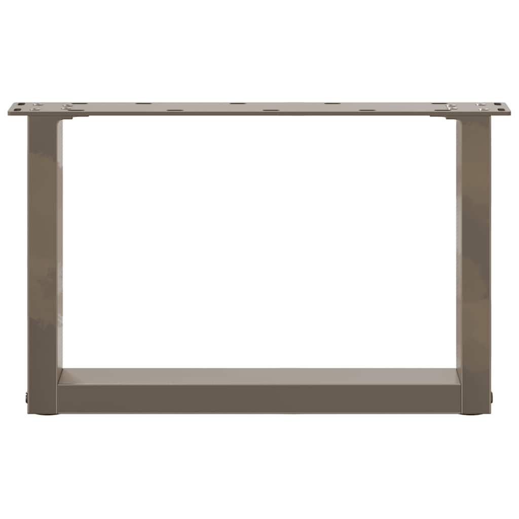 Coffee Table Legs U-Shaped 2 pcs Natural Steel 50x(30-31) cm Steel