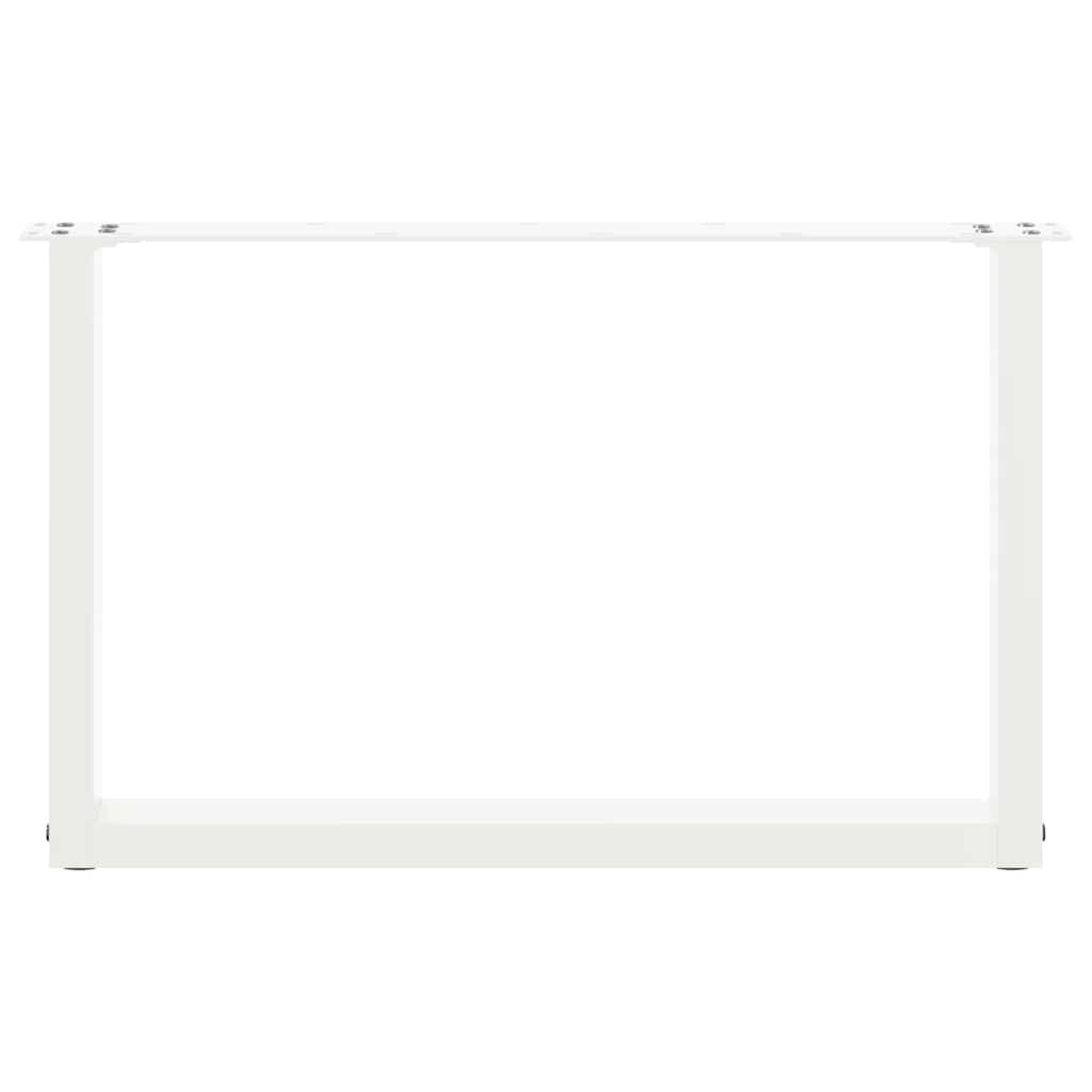 Coffee Table Legs U-Shaped 2 pcs White 60x(42-43) cm Steel
