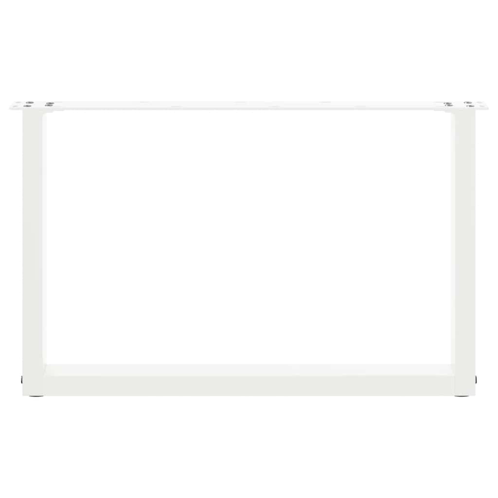 Coffee Table Legs U-Shaped 2 pcs White 70x(42-43) cm Steel