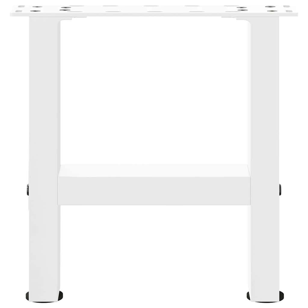 Coffee Table Legs White 2 pcs 30x(30-31) cm Steel