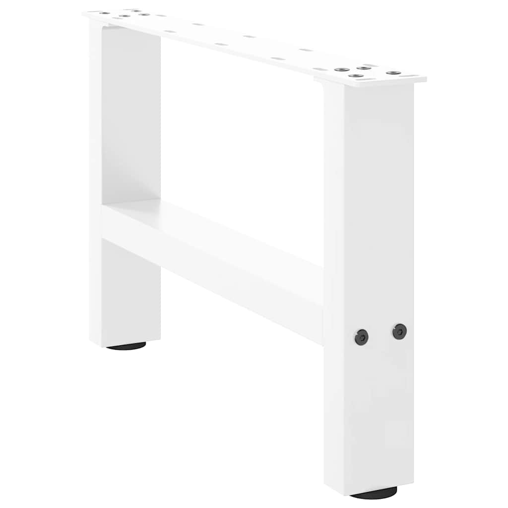 Coffee Table Legs White 2 pcs 50x(30-31) cm Steel