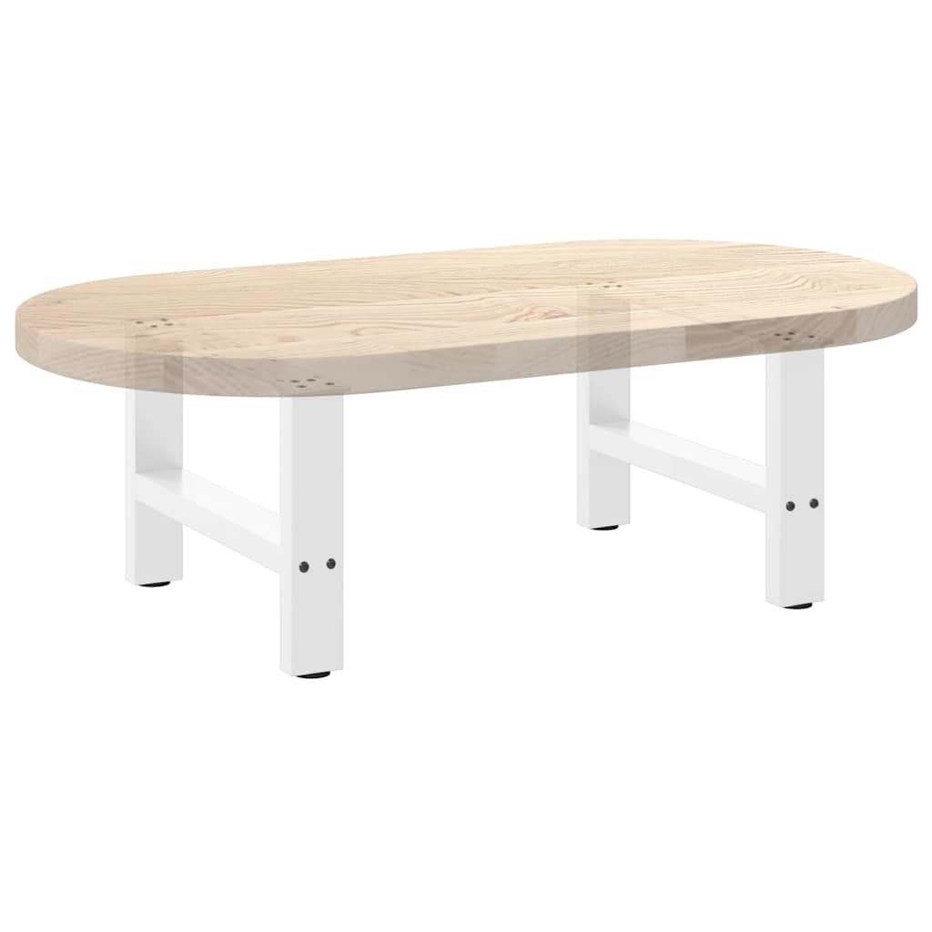 Coffee Table Legs White 2 pcs 50x(30-31) cm Steel