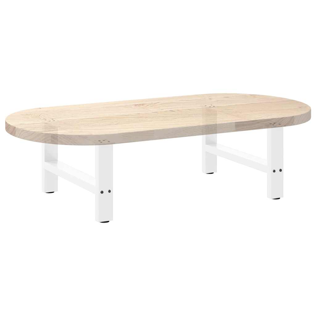 Coffee Table Legs White 2 pcs 70x(30-31) cm Steel