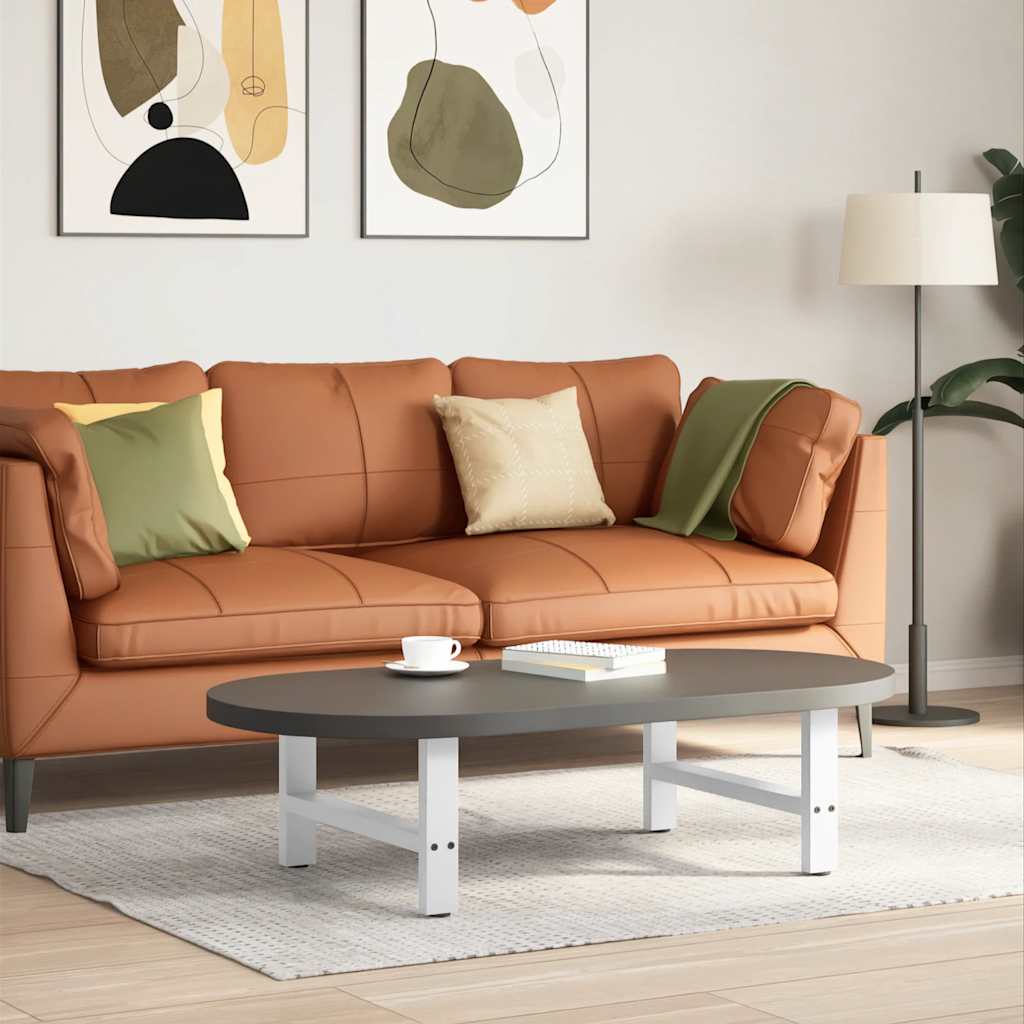 Coffee Table Legs White 2 pcs 70x(30-31) cm Steel