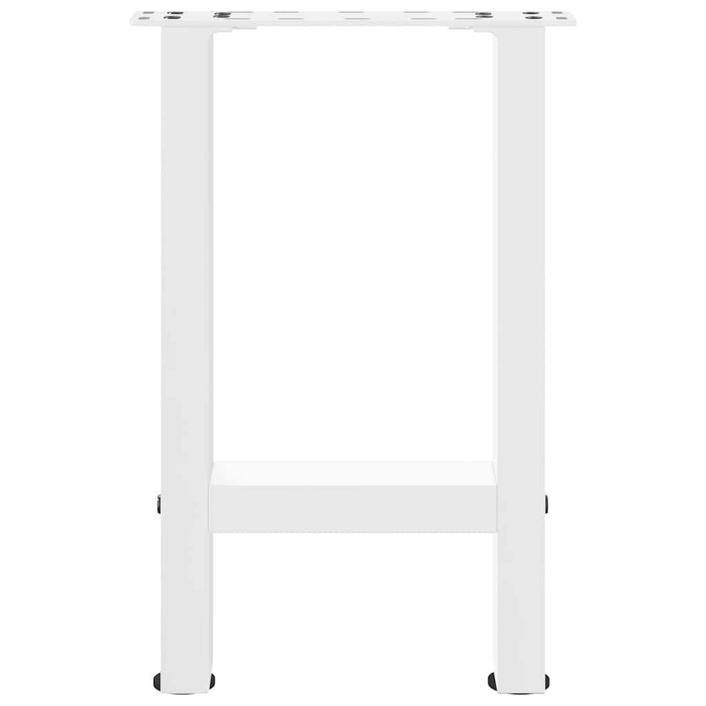 Coffee Table Legs White 2 pcs 38x(42-43) cm Steel