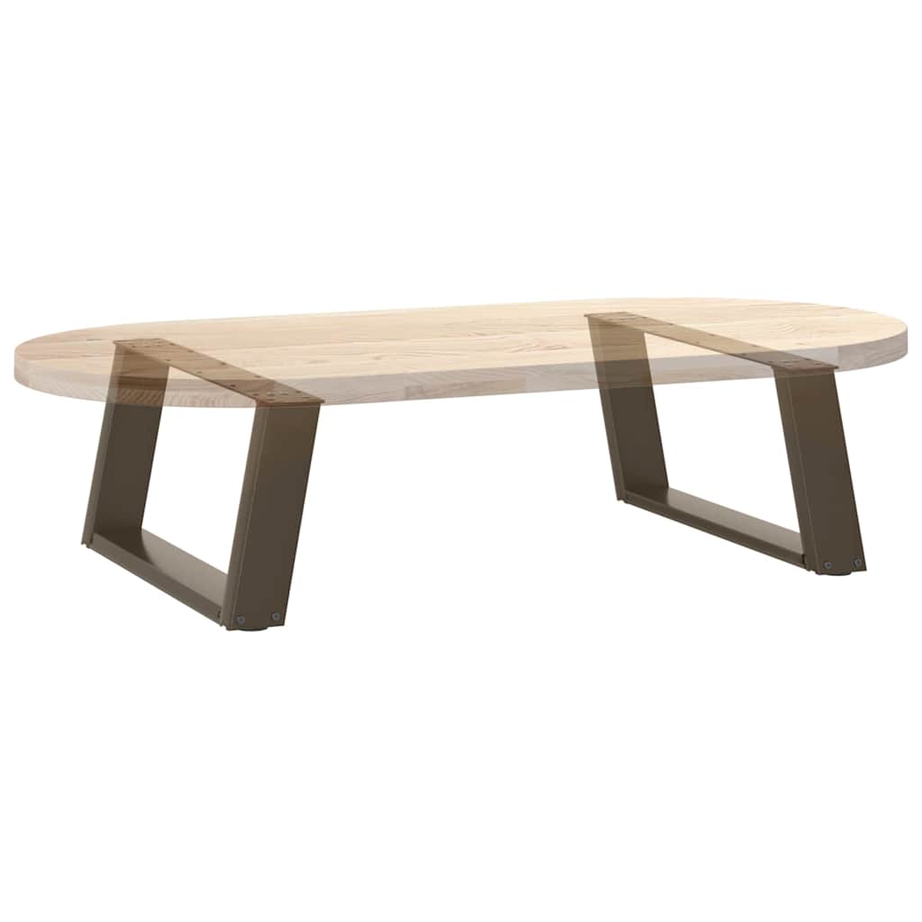 Coffee Table Legs U-Shaped 2 pcs Natural Steel 60x(30-31) cm Steel