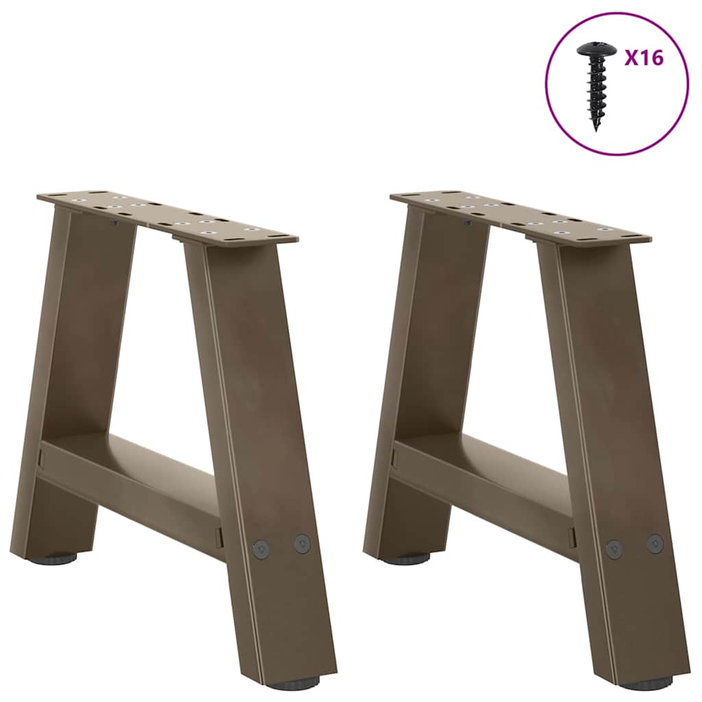 Coffee Table Legs A-Shaped 2 pcs 30x(30-31) cm Steel
