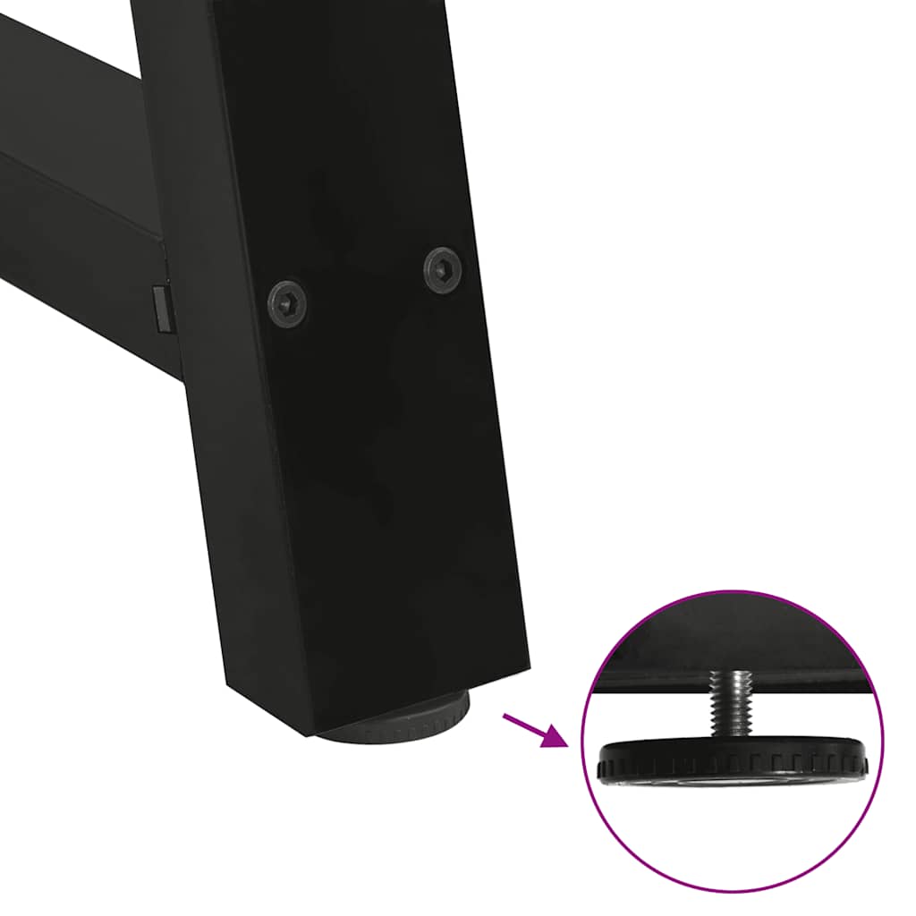 Coffee Table Legs A-Shaped 2 pcs Black 50x(30-31) cm Steel