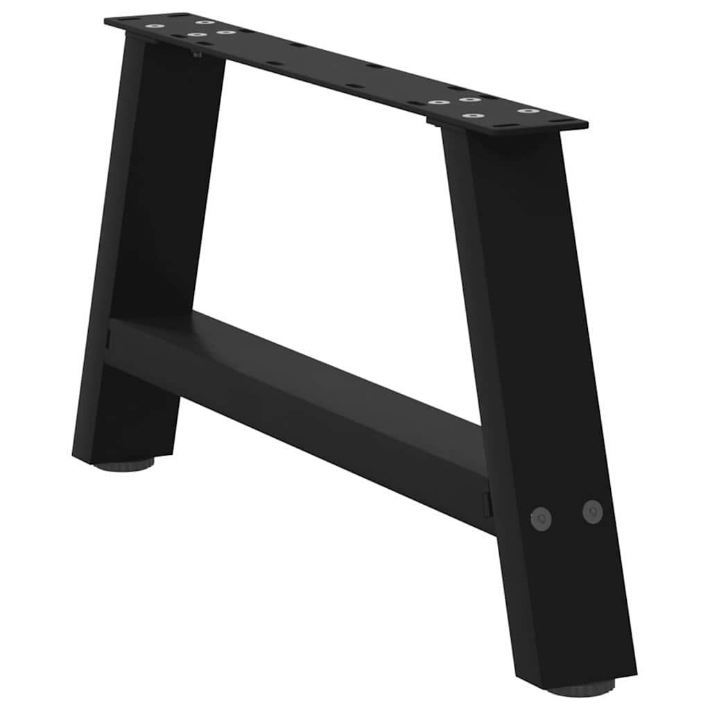 Coffee Table Legs A-Shaped 2 pcs Black 60x(30-31) cm Steel
