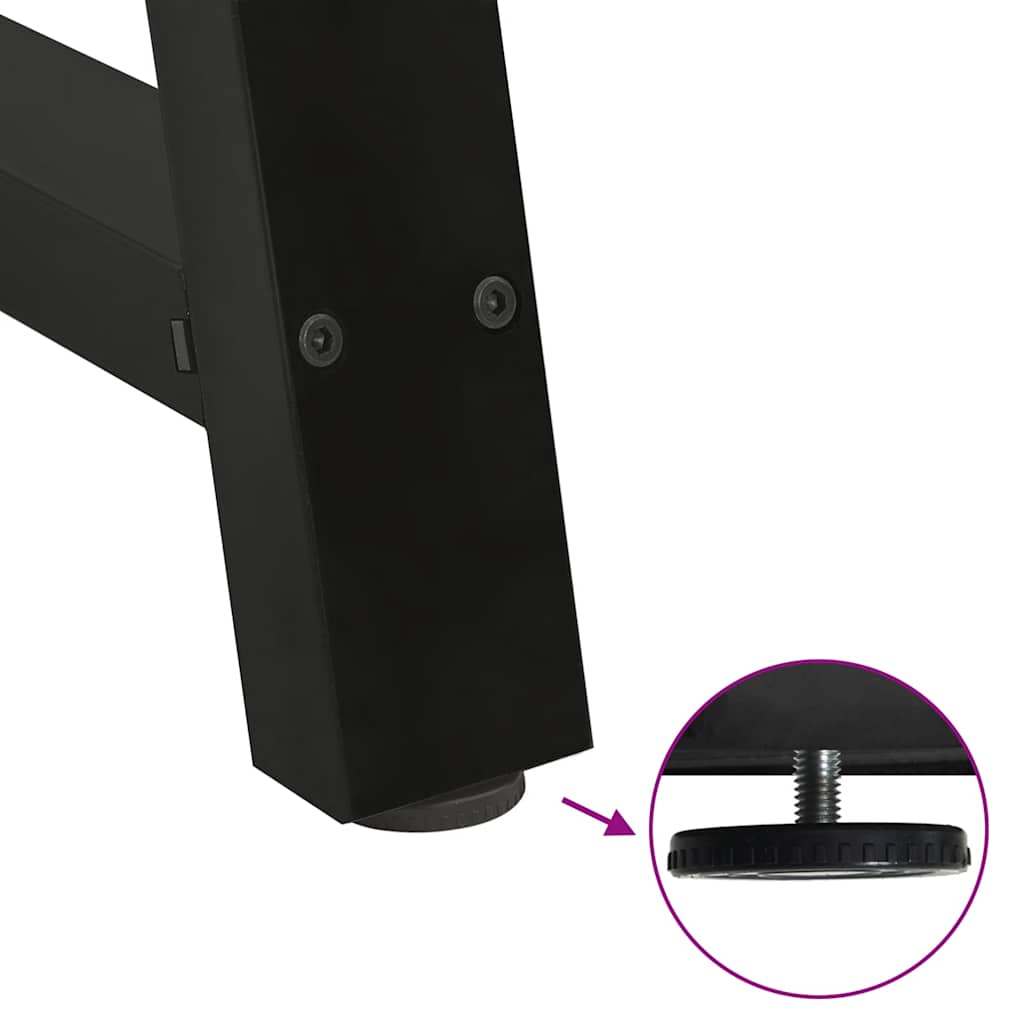 Coffee Table Legs A-Shaped 2 pcs Black 70x(30-31) cm Steel