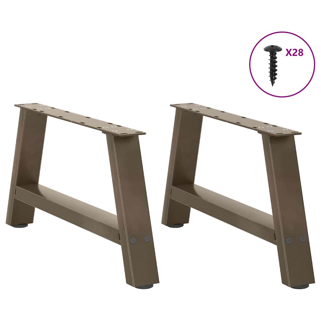Coffee Table Legs A-Shaped 2 pcs 70x(30-31) cm Steel