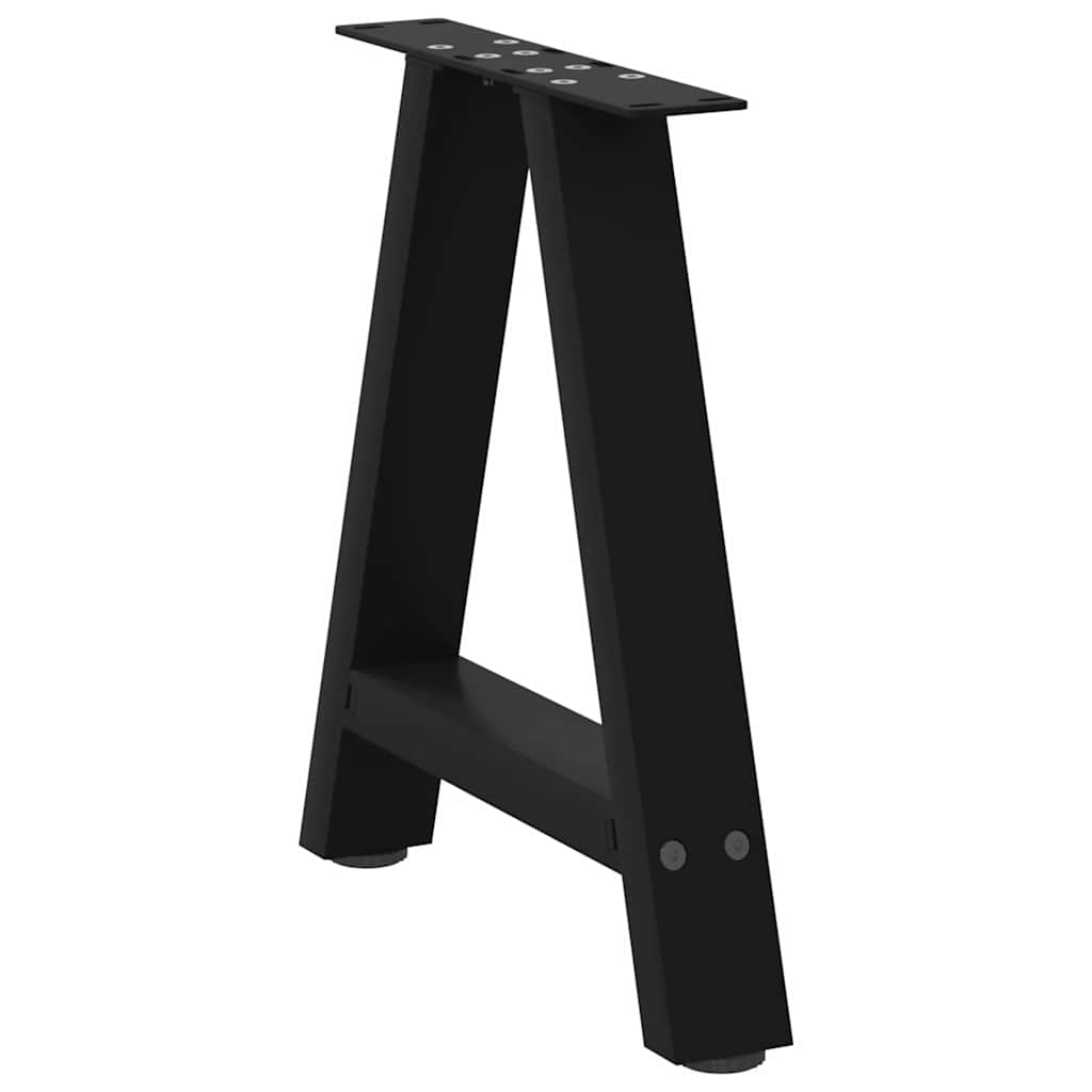 Coffee Table Legs A-Shaped 2 pcs Black 50x(42-43) cm Steel
