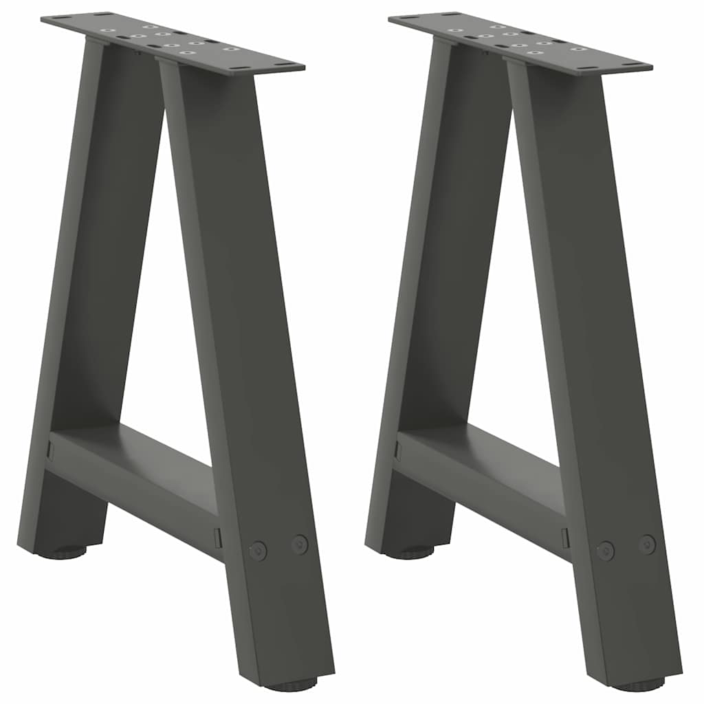 Coffee Table Legs A-Shaped 2 pcs Anthracite 50x(42-43) cm Steel
