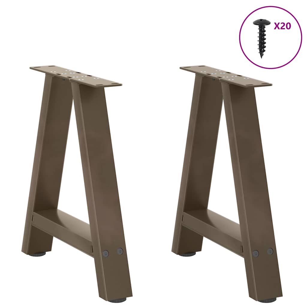 Coffee Table Legs A-Shaped 2 pcs 50x(42-43) cm Steel