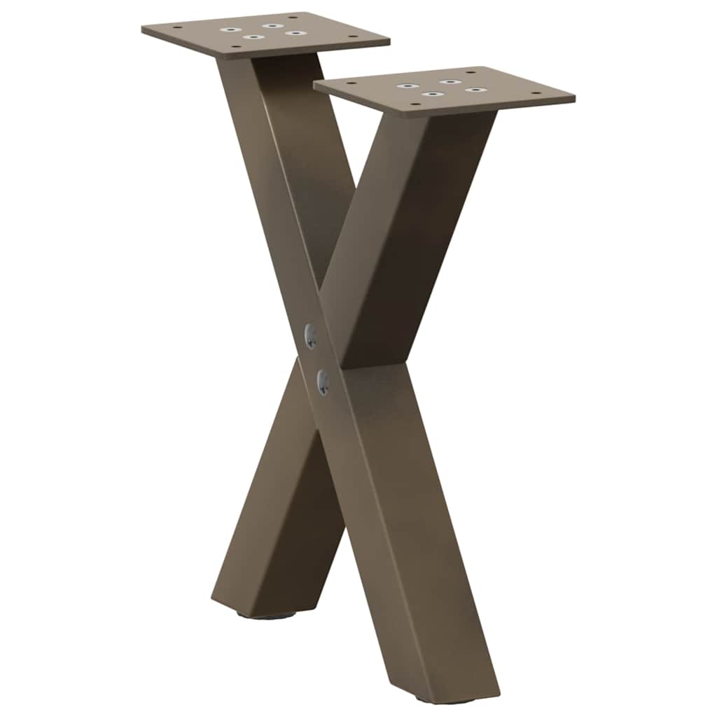 Coffee Table Legs X-Shaped 2 pcs Natural Steel 30x(30-31) cm Steel