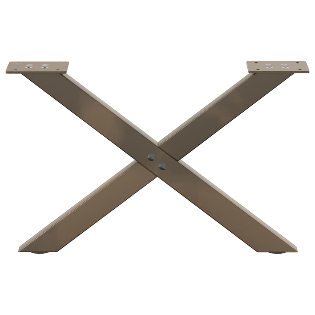 Coffee Table Legs X-Shaped 2 pcs Natural Steel 50x(30-31) cm Steel