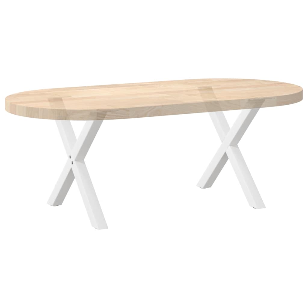 Coffee Table Legs X-Shaped 2 pcs White 60x(42-43) cm Steel