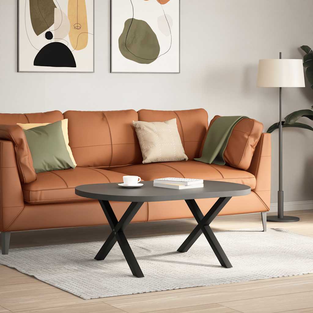Coffee Table Legs X-Shaped 2 pcs Black 70x(42-43) cm Steel