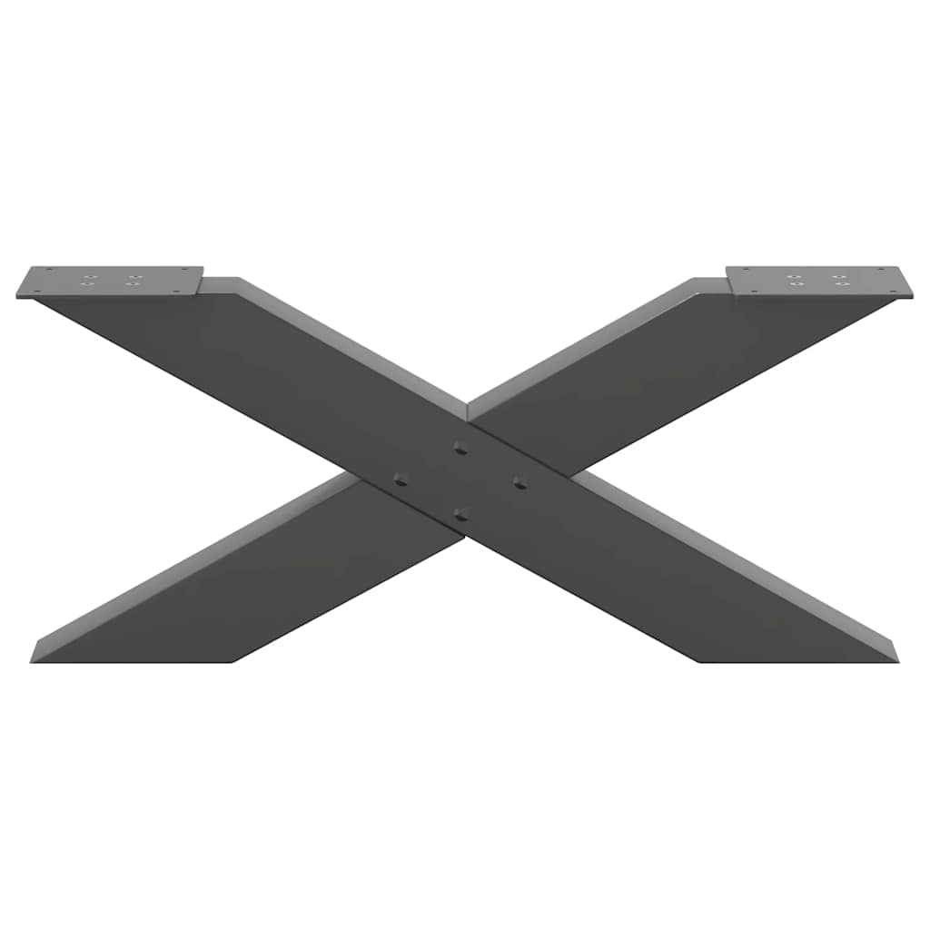 Coffee Table Legs X-Shaped 2 pcs Anthracite 70x(30-31) cm Steel
