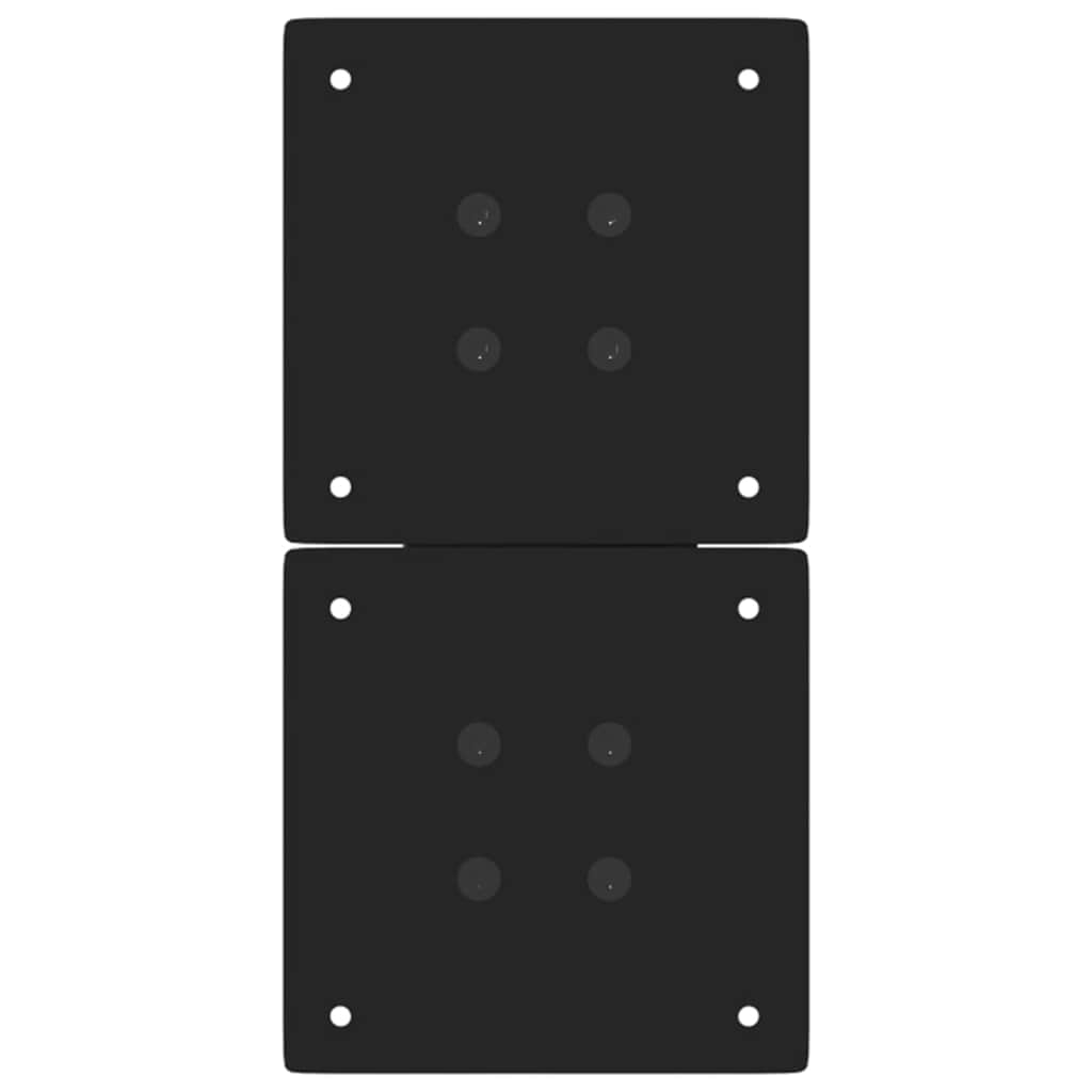 Coffee Table Legs X-Shaped 2 pcs Black 38x(42-43) cm Steel