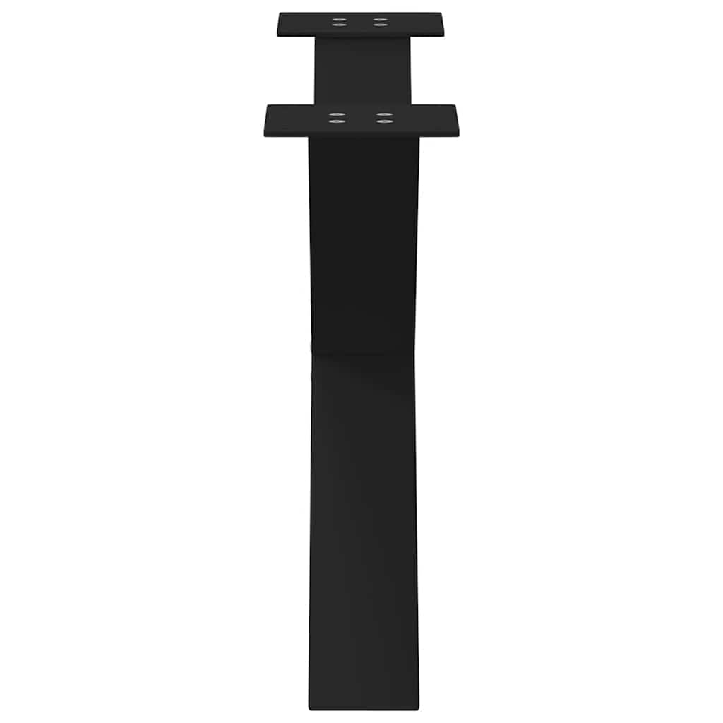 Coffee Table Legs X-Shaped 2 pcs Black 70x(42-43) cm Steel