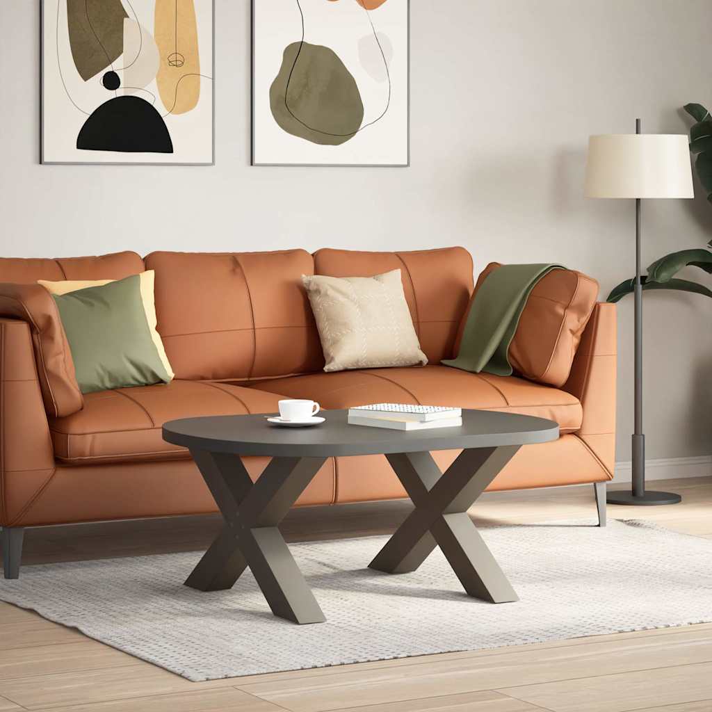 Coffee Table Legs X-Shaped 2 pcs Natural Steel 70x(42-43) cm Steel