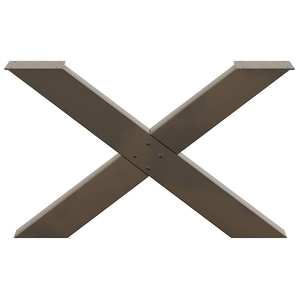 Coffee Table Legs X-Shaped 2 pcs Natural Steel 70x(42-43) cm Steel