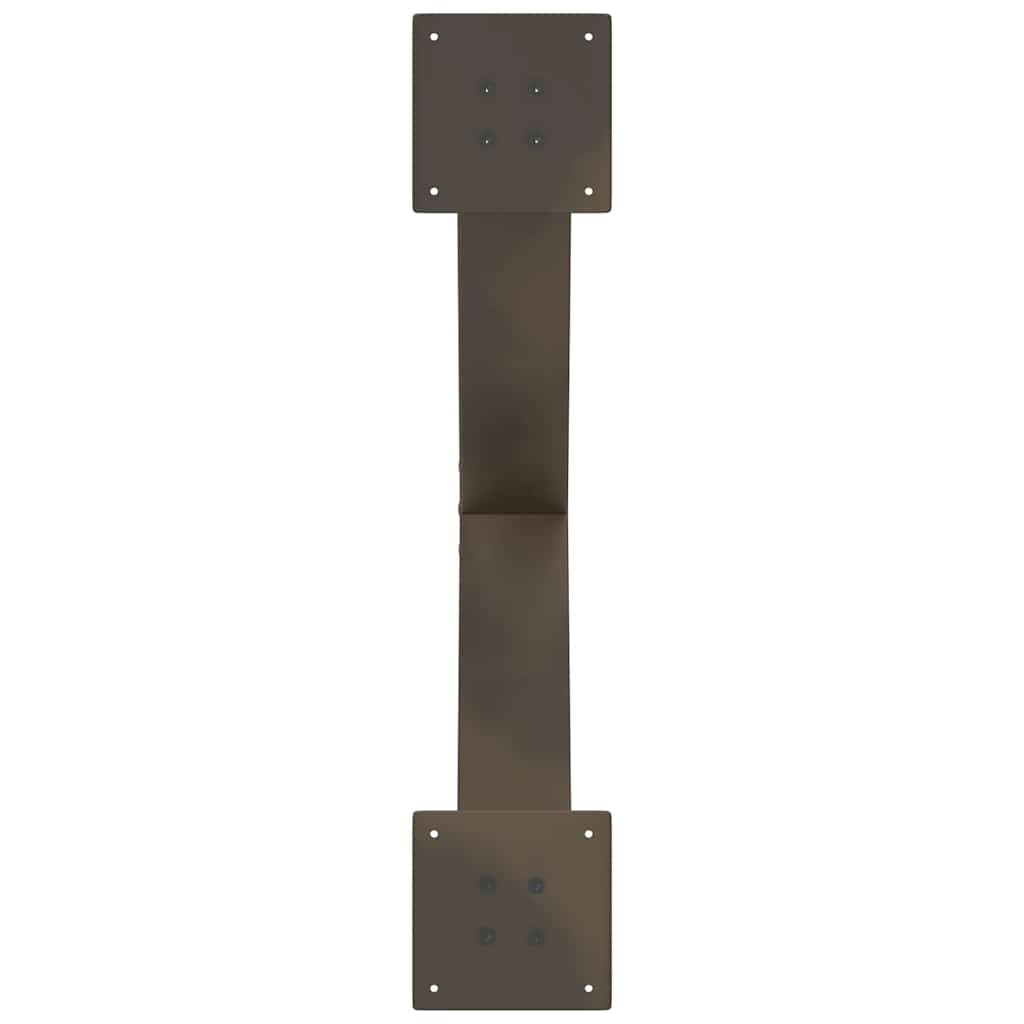 Coffee Table Legs X-Shaped 2 pcs Natural Steel 70x(42-43) cm Steel