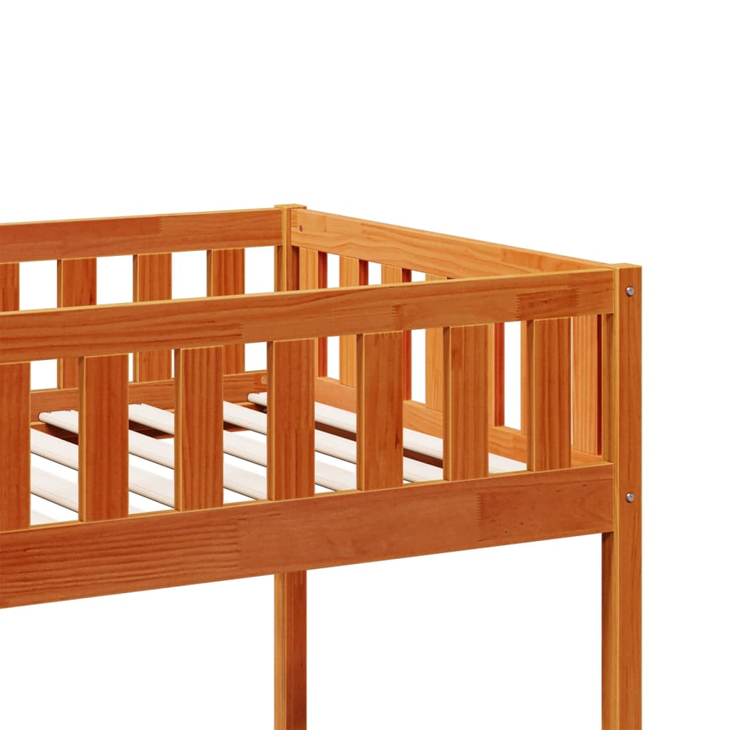 Children's Bed without Mattress Wax Brown 90x200 cm Solid Wood Pine