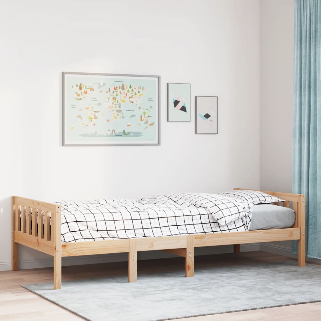 Children's Bed without Mattress 75x190 cm Solid Wood Pine