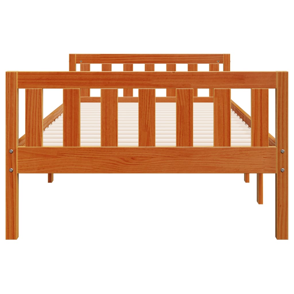 Children's Bed without Mattress Wax Brown 75x190 cm Solid Wood Pine