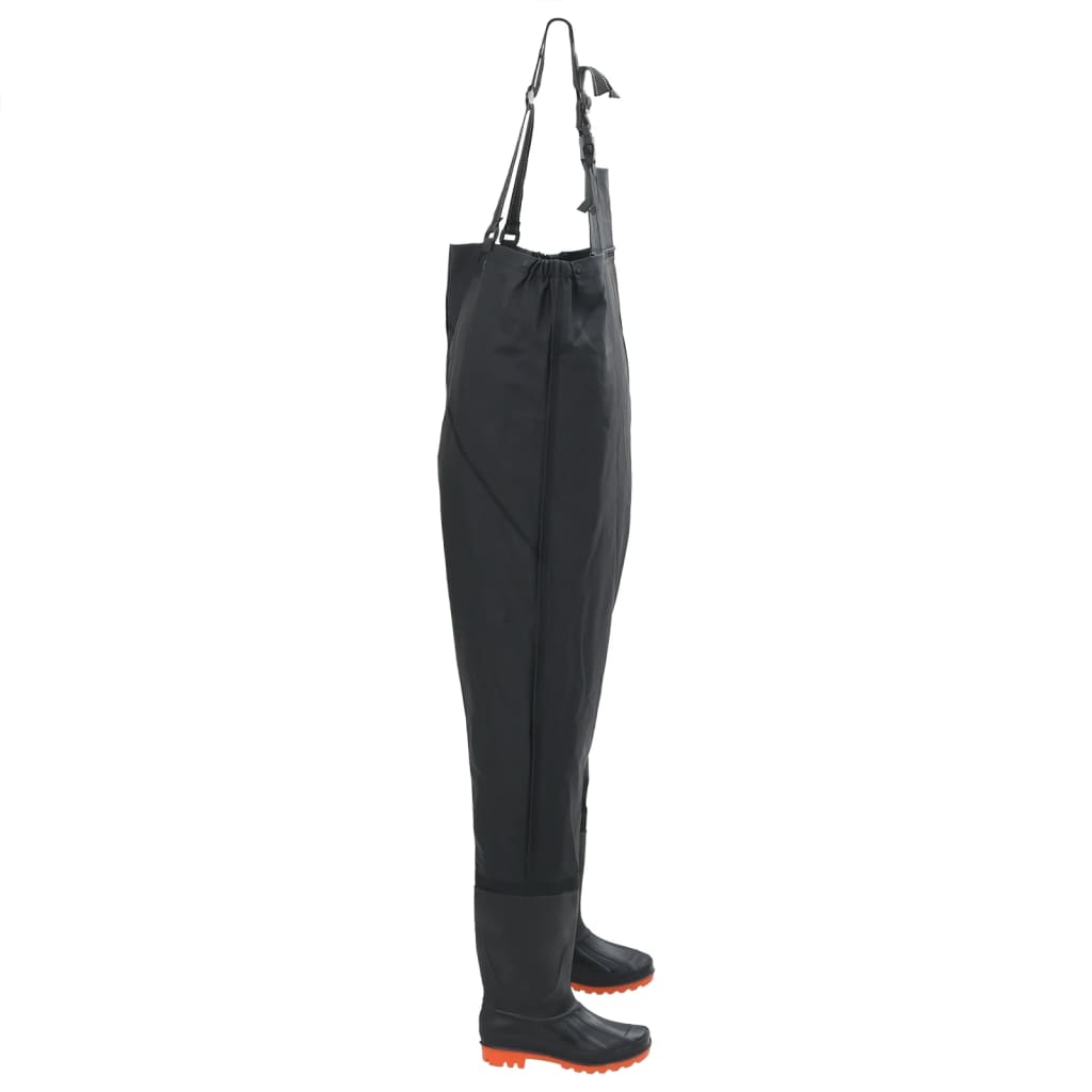 Chest Waders with Boots Black Size 41