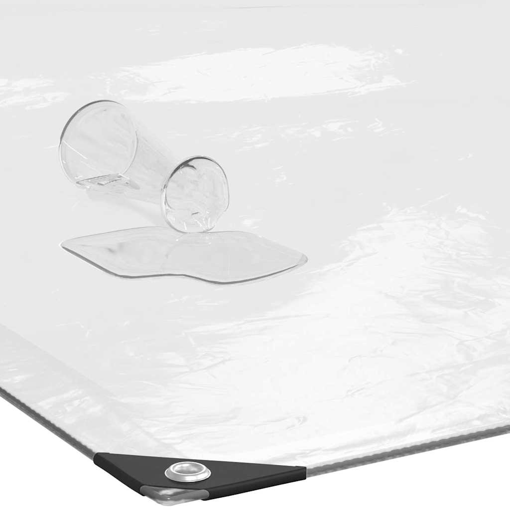 Clear Tarpaulin with Eyelets 10x10 m Polyethylene