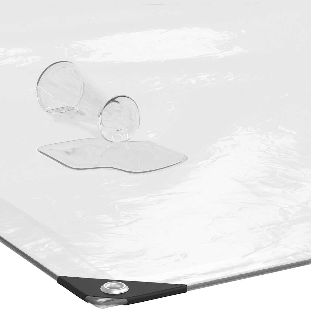 Clear Tarpaulin with Eyelets 10x12 m Polyethylene