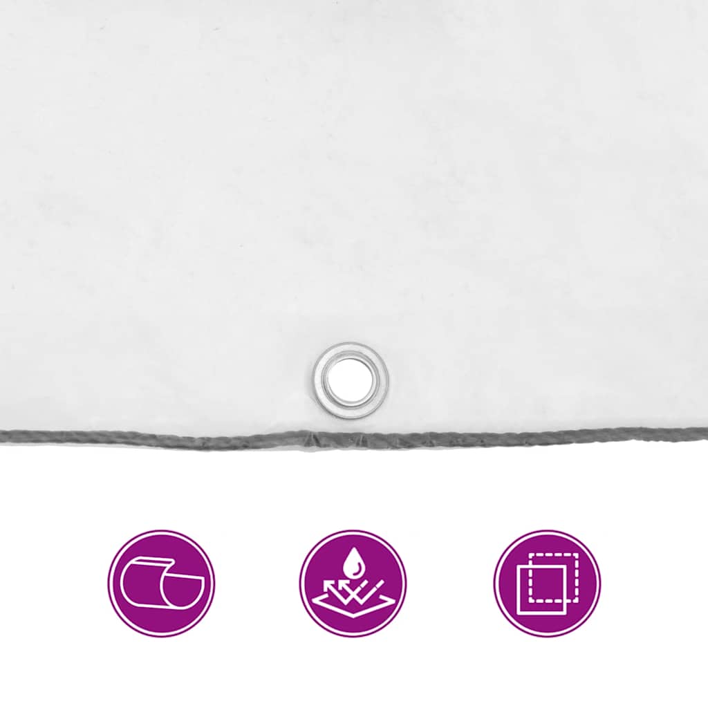 Clear Tarpaulin with Eyelets 10x12 m Polyethylene
