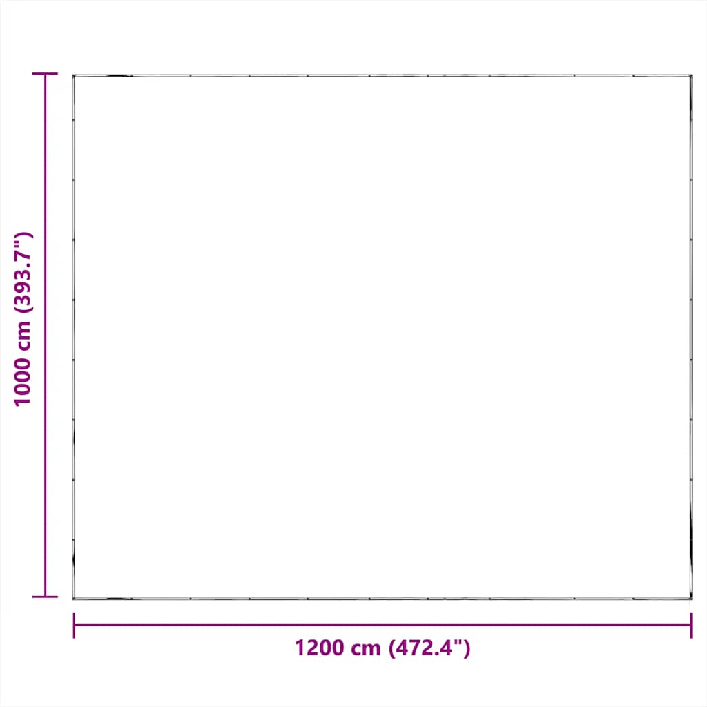 Clear Tarpaulin with Eyelets 10x12 m Polyethylene