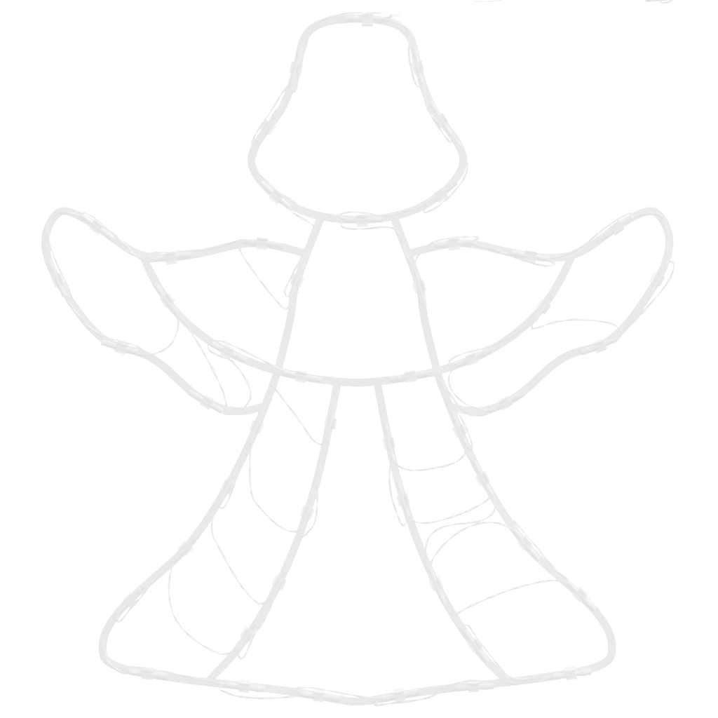 Christmas Lights Angel Silhouette 2 pcs 50 LEDs Warm White