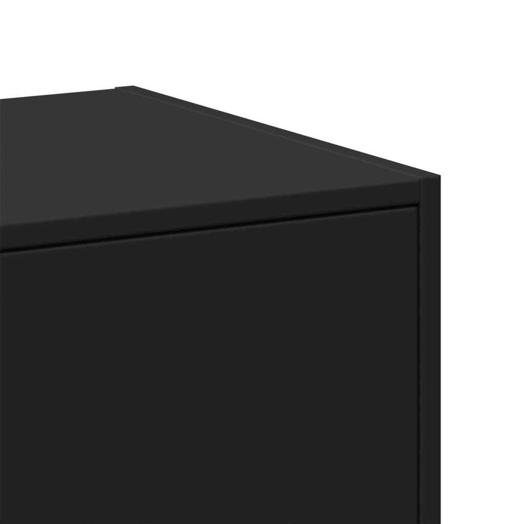 Apothecary Cabinet Black 30x41x77.5 cm Engineered Wood