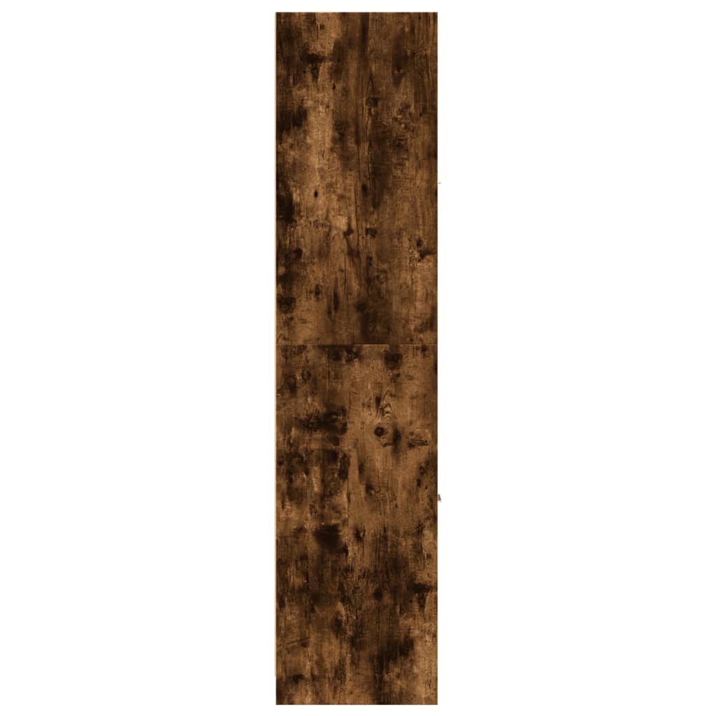 Apothecary Cabinet Smoked Oak 30x41x174.5 cm Engineered Wood