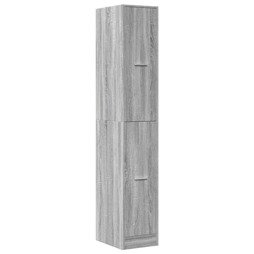 Apothecary Cabinet Grey Sonoma 30x41x174.5 cm Engineered Wood